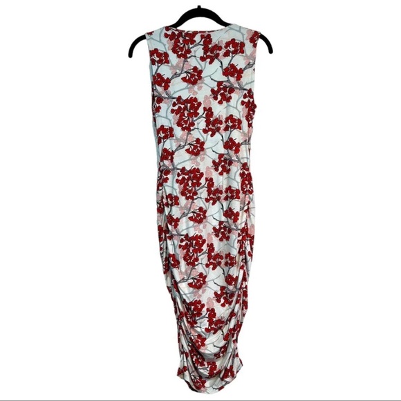 A Pea in the Pod Maternity Ruched Floral Dress Size Extra Small stretchy in EUC - Picture 2 of 7